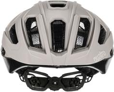 Rückansicht von Uvex quatro cc Fahrradhelm oak brown-black matt