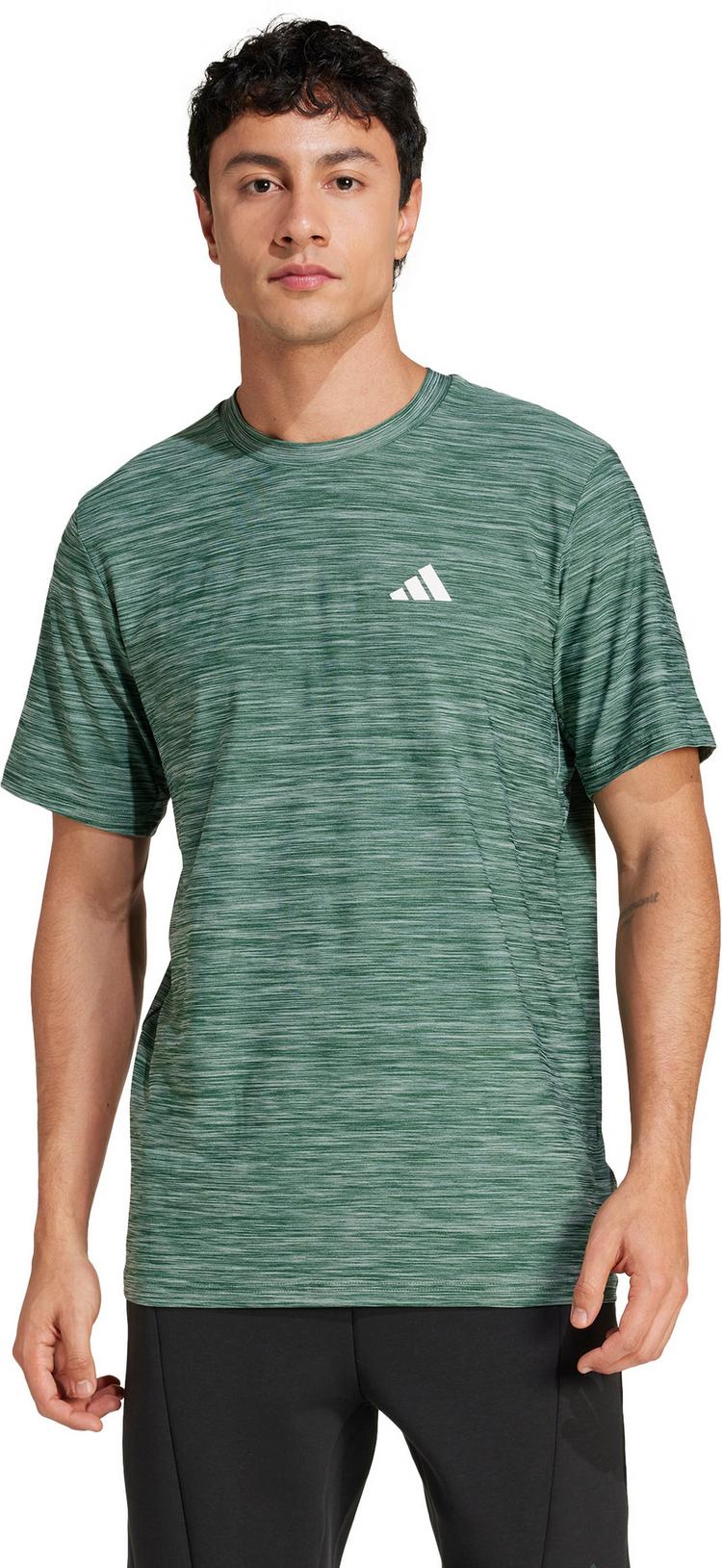 adidas adidas TR-ES STRETCH Funktionsshirt Herren - silver green-collegiate green-white - 0 | SportScheck
