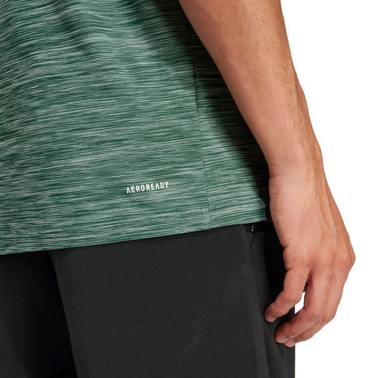 adidas adidas TR-ES STRETCH Funktionsshirt Herren - silver green-collegiate green-white - 4 | SportScheck