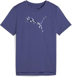 PUMA TAD ESSENTIALS CAT LOGO Funktionsshirt Kinder blue crystal