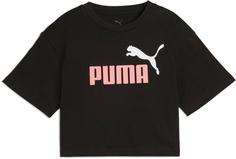 PUMA ESSENTIALS 2 COLOR LOGO T-Shirt Kinder puma black