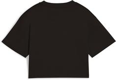 Rückansicht von PUMA ESSENTIALS 2 COLOR LOGO T-Shirt Kinder puma black