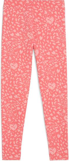 Rückansicht von PUMA FLAMING LOVE AOP Leggings Kinder peach frost