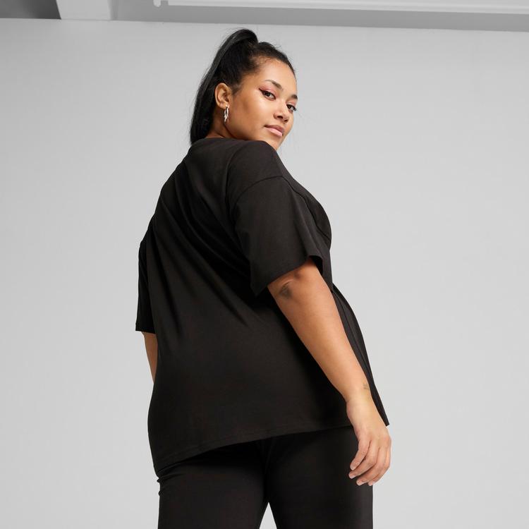 PUMA PUMA Essential Relaxed T-Shirt Damen - puma black - 1 | SportScheck