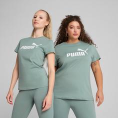 Rückansicht von PUMA Essential No. 1 T-Shirt Damen green moon