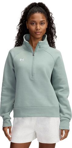 Rückansicht von Under Armour Rival Sweatshirt Damen silica green