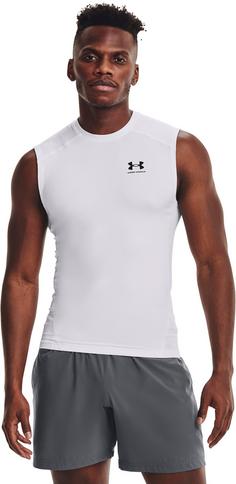 Rückansicht von Under Armour Heatgear Funktionstank Herren white