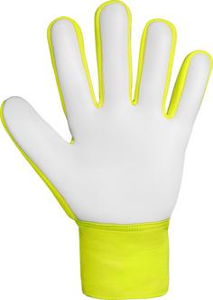 Rückansicht von Reusch Attrakt Starter Solid Junior Torwarthandschuhe Kinder safety yellow-silver