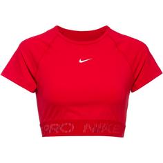 Nike Dri-Fit Croptop Damen university red-dark team red-white