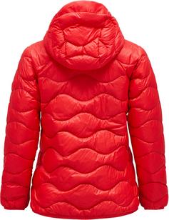 Rückansicht von Peak Performance Helium Daunenjacke Damen brilliant red