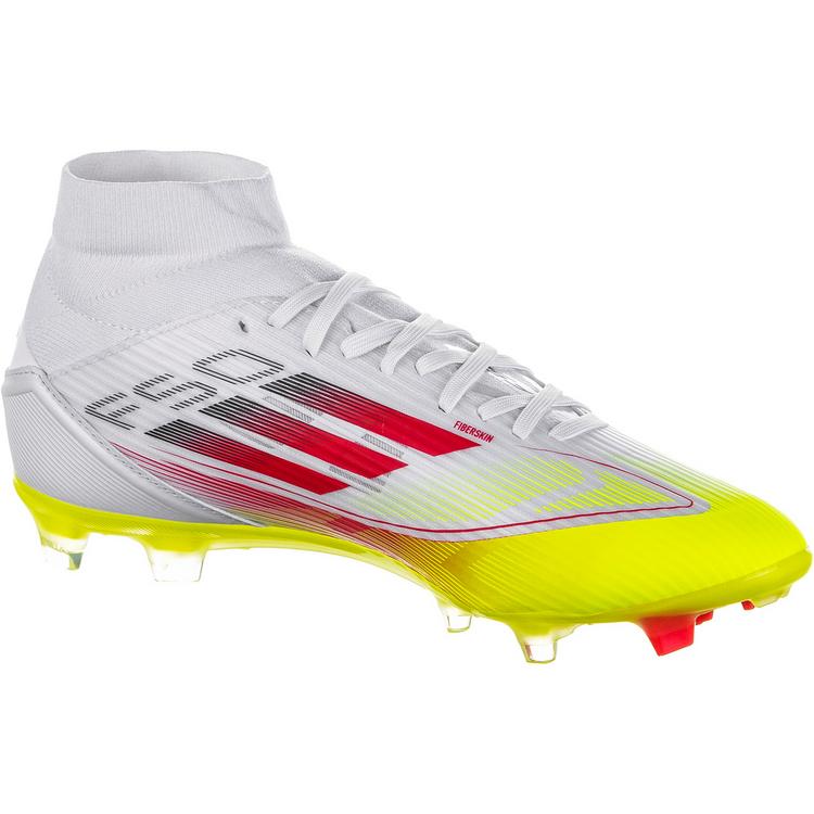 adidas adidas F50 LEAGUE FG-MG MID W Fu&szlig;ballschuhe Damen - ftwr white-lucid red-solar yellow - 0 | SportScheck