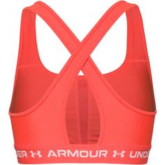 Rückansicht von Under Armour PROJECT ROCK CROSSBACK Sport-BH Damen fire