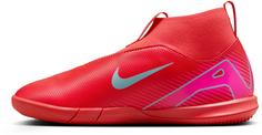 Rückansicht von Nike JR ZOOM SUPERFLY 10 ACADEMY IC Fußballschuhe Kinder ember glow-aurora green