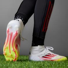 Rückansicht von adidas F50 ELITE FG MID W Fußballschuhe Damen ftwr white-lucid red-solar yellow