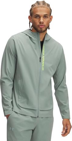 Rückansicht von Under Armour OUTRUN THE STORM Laufjacke Herren silica green