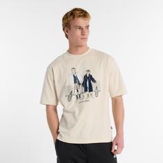 Rückansicht von NEW BALANCE a perfect Match T-Shirt Herren linen