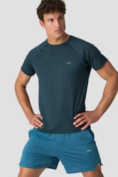 Rückansicht von ICANIWILL Training Mesh Funktionsshirt Herren dark faded teal melange