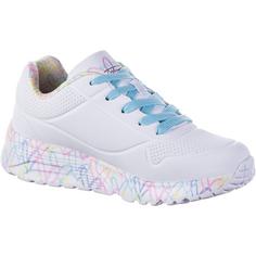 Rückansicht von Skechers UNO LITE JAMES GOLDCROWN Sneaker Kinder white-pink-turquoise