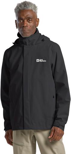 Rückansicht von Jack Wolfskin TRAILTIME 2L Regenjacke Herren black