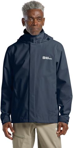 Rückansicht von Jack Wolfskin TRAILTIME 2L Regenjacke Herren midnight sky