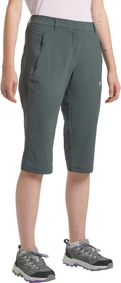 Rückansicht von Jack Wolfskin HIKEOUT Caprihose Damen slate green