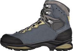 Rückansicht von Lowa CAMINO EVO GTX Alpine Bergschuhe Herren stahlblau-kiwi