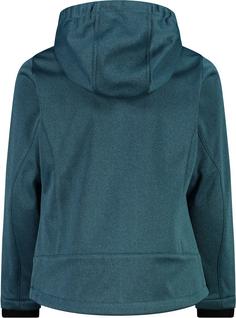 Rückansicht von CMP Softshelljacke Kinder deep lake melange-acqua