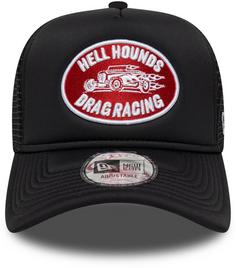 Rückansicht von New Era Trucker Cap black-red
