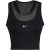 Nike Dri-Fit Croptop Damen - black-white