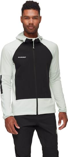 Rückansicht von Mammut Massone Fleecejacke Herren silver sage-black