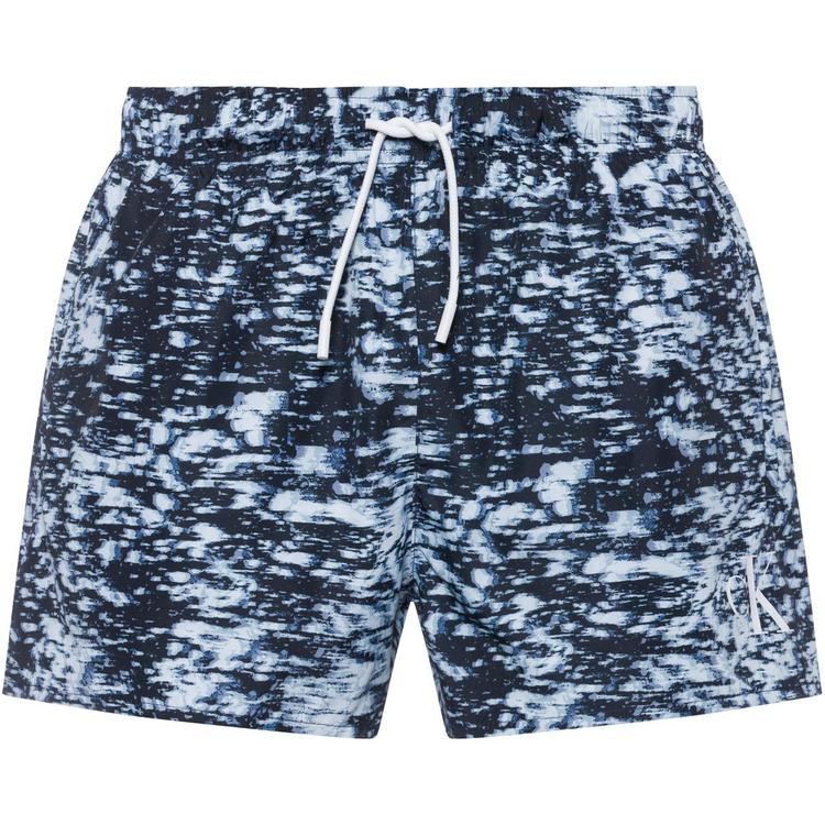 Calvin Klein Calvin Klein MONOGRAM Badehose Herren - glitched marble aop blue - 0 | SportScheck