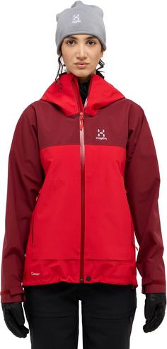 Rückansicht von Haglöfs Front Proof Hardshelljacke Damen carmine red-bright red