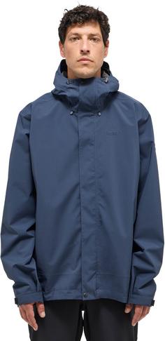 Rückansicht von Haglöfs Breeze Proof Hardshelljacke Herren tarn blue