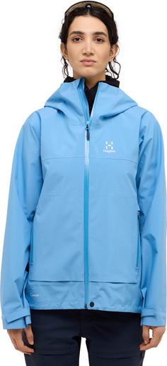 Rückansicht von Haglöfs Front Proof Hardshelljacke Damen sky blue