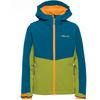 Trollkids Kristiansand Softshelljacke Kinder - pear green-lagoon green-sahara sunset