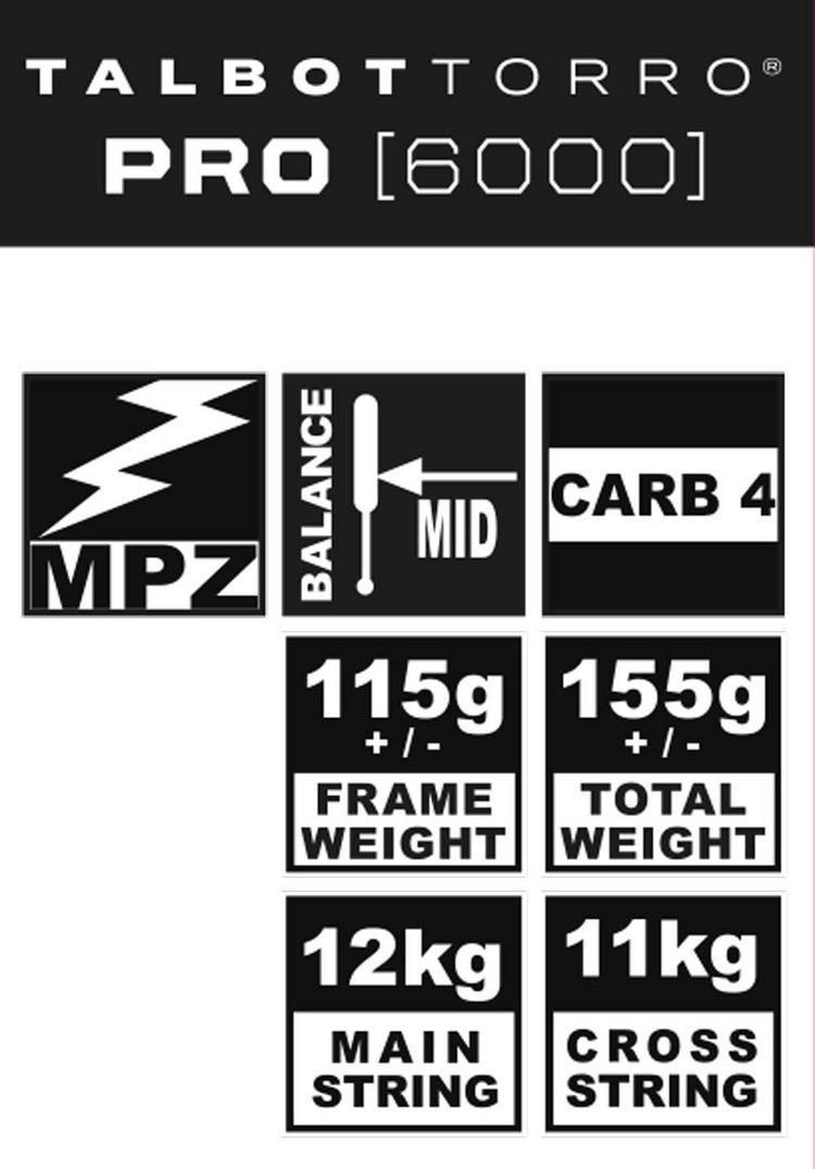 Talbot-Torro Talbot-Torro Pro 6000 Squashschl&auml;ger - grau - 1 | SportScheck