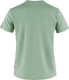 Rückansicht von FJÄLLRÄVEN Fox Boxy Logo T-Shirt Damen misty green