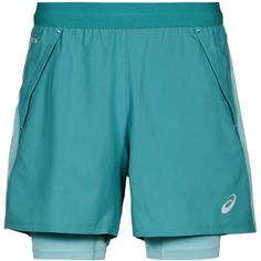 ASICS ROAD Funktionsshorts Herren rainy lake- light teal