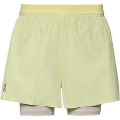 On Performance 2in1 Short Funktionsshorts Damen limelight sand