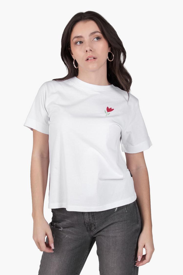 Kleinigkeit Kleinigkeit Big Tulpen T-Shirt Damen - white - 0 | SportScheck
