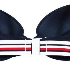 Rückansicht von Tommy Hilfiger GLOBAL Bikini Oberteil Damen dark night navy