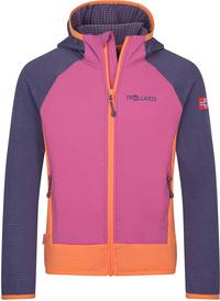 Trollkids Seiland Fleecejacke Kinder - violet blue-mallow pink-papaya