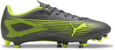 Rückansicht von PUMA ULTRA 5 PLAY FG-AG Fußballschuhe matte aged silver-yellow alert-puma aged silver