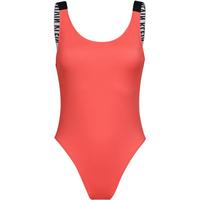 Calvin Klein INTENSE POWER RIB Badeanzug Damen - dazzling coral