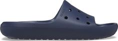 Rückansicht von Crocs Classic Slide Badelatschen navy