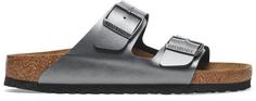 Rückansicht von Birkenstock Arizona Sandalen Damen metallic black