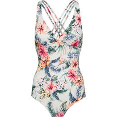 Lascana Badeanzug Damen creme print