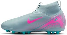 Rückansicht von Nike JR ZOOM SUPERFLY 10 ACADEMY AG Fußballschuhe Kinder ocean cube-pink blast
