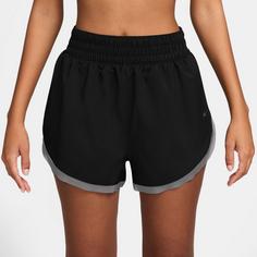 Rückansicht von Nike ONE Funktionsshorts Damen black- dk smoke grey