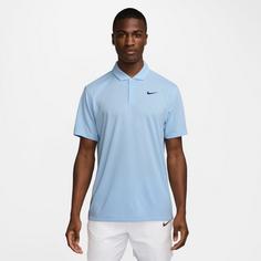 Rückansicht von Nike Solid Tennis Polo Herren celestine blue-black